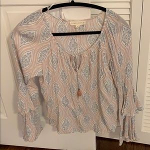 Bell sleeve peasant style top
